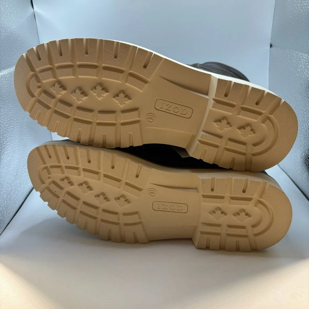 IZOD Miles Moc Toe Boots Mens 10 Brown NEW - Picture 3 of 6